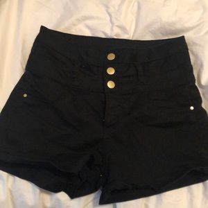 Black high waisted size 6 shorts. Charolette Russe